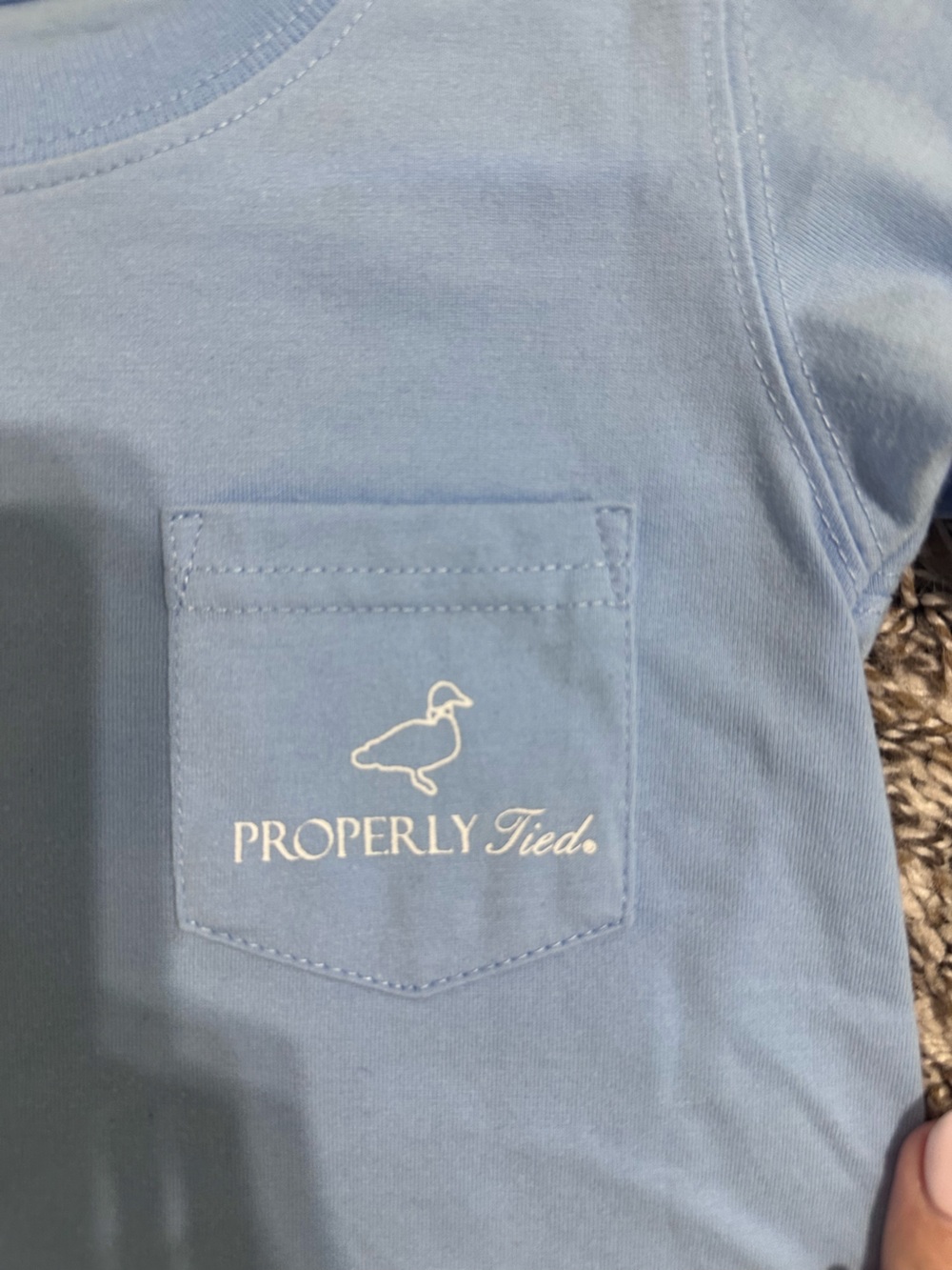 Properly Tied Kids Light Blue Long Sleeve Tee with Festive Reindeer Graphic - Picture 3 of 4